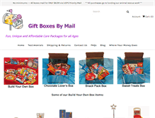 Tablet Screenshot of giftboxesbymail.com